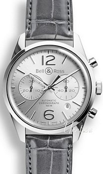 Bell & Ross Vintage S�lv/L�der �41 mm