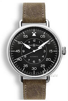 Bell & Ross Vintage Sort/Læder Ø45 mm Bell & Ross Vintage Sort/Læder Ø45 mm