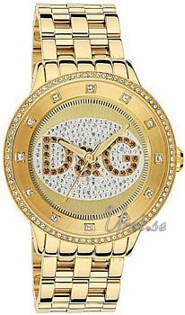 Dolce & Gabbana D&G Prime Time Gold Dial Gold Tone Bracelet Dolce & Gabbana D&G Prime Time Gold Dial Gold Tone Bracelet