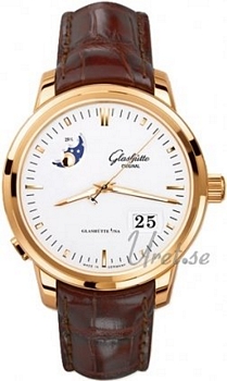 Glashütte Original Senator Panoramadatum Mondphase Rose Gold Sil Glashütte Original Senator Panoramadatum Mondphase Rose Gold Sil