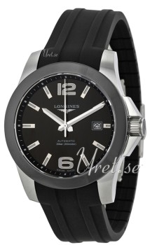 Longines Conquest Ceramic Bezel Black Dial Rubber Strap Longines Conquest Ceramic Bezel Black Dial Rubber Strap