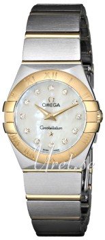 Omega Constellation Brushed 24 mm Yellow Gold Steel MOP Dial Omega Constellation Brushed 24 mm Yellow Gold Steel MOP Dial