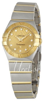 Omega Constellation Brushed 24 mm Yellow Gold Steel Champagne Di Omega Constellation Brushed 24 mm Yellow Gold Steel Champagne Di