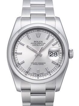 Rolex Datejust Silver Dial Oysterlock Bracelet
