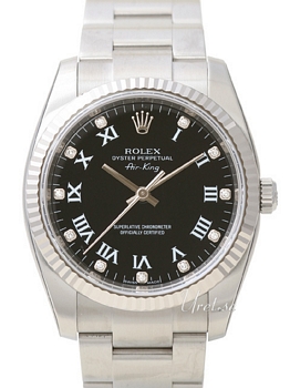 Rolex Air-King Black Dial Diamond Oyster Bracelet Rolex Air-King Black Dial Diamond Oyster Bracelet
