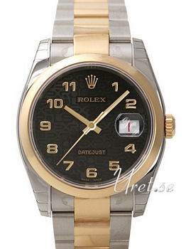 Rolex Datejust Black Dial Yellow Gold / Steel Oyster Bracelet Rolex Datejust Black Dial Yellow Gold / Steel Oyster Bracelet