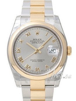 Rolex Datejust Silver Dial Yellow Gold / Steel Oyster Bracelet
