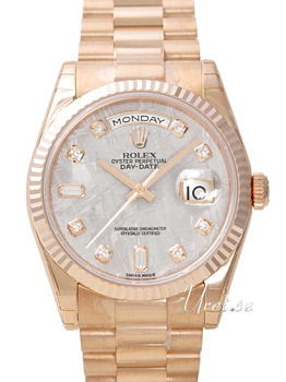 Rolex Day-Date Meteorite Diamond Dial Rose Gold Presient Bracele