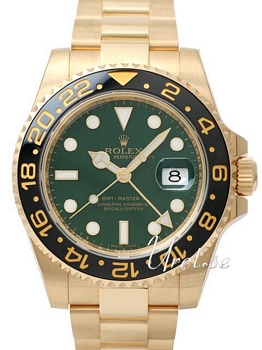 Rolex GMT-Master II Green Dial Yellow Gold Oysterlock Bracelet