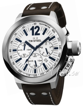 TW Steel Ceo Canteen White Dial Leather Strap TW Steel Ceo Canteen White Dial Leather Strap