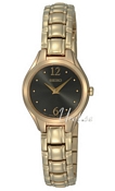 Seiko Dress Black Dial Gold Tone Bracelet