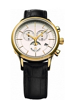 Maurice Lacroix Les Classiques Chronographe Phases De Lune Hvid/ Maurice Lacroix Les Classiques Chronographe Phases De Lune Hvid/
