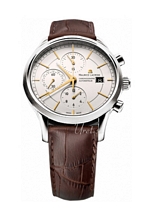 Maurice Lacroix Les Classiques Chronographe Sølv/Læder Ø41 mm Maurice Lacroix Les Classiques Chronographe Sølv/Læder Ø41 mm