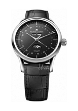 Maurice Lacroix Les Classiques Phases De Lune Sort/Læder Ø40 mm Maurice Lacroix Les Classiques Phases De Lune Sort/Læder Ø40 mm