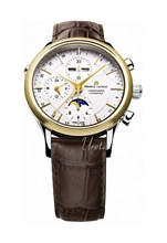 Maurice Lacroix Les Classiques Chronographe Phases De Lune Hvid/ Maurice Lacroix Les Classiques Chronographe Phases De Lune Hvid/