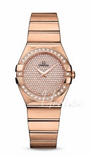 Omega Constellation Jewellery Diamond Dial Rose Gold Bracelet