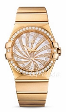 Omega Constellation 35 mm MOP, White Dial Yellow Gold Bracelet