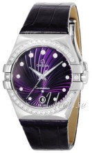 Omega Constellation 35 mm Colors Purple Dial Diamond Bezel