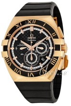 Omega Constellation Double Eagle Rose Gold Black Dial