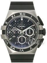 Omega Constellation Double Eagle Black Dial Rubber Strap