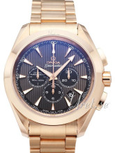 Omega Seamaster Aqua Terra Chronograph Rose Gold Grey Dial Leath Omega Seamaster Aqua Terra Chronograph Rose Gold Grey Dial Leath