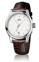 Oris Culture Classic Date Sølv/Læder Ø37 mm Oris Culture Classic Date Sølv/Læder Ø37 mm