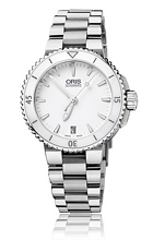 Oris Divers Aquis Date Hvid/Stål Ø36 mm Oris Divers Aquis Date Hvid/Stål Ø36 mm