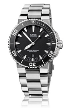 Oris Divers Aquis Date Sort/Stål Ø43 mm Oris Divers Aquis Date Sort/Stål Ø43 mm