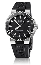 Oris Divers Aquis Date Sort/Gummi Ø43 mm Oris Divers Aquis Date Sort/Gummi Ø43 mm