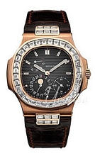 Patek Philippe Nautilus Black Dial Croco Strap Patek Philippe Nautilus Black Dial Croco Strap