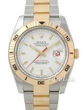 Rolex Datejust Turn-O-Graph White Dial Oysterlock Bracelet