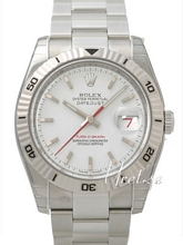 Rolex Datejust Turn-O-Graph White Dial Oysterlock Bracelet