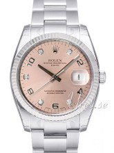 Rolex Perpetual Date Silver Dial Diamond Oyster Bracelet