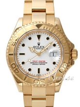 Rolex Yacht-Master White Dial Yellow Gold Oysterlock Bracelet