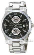 Seiko Premier Alarm Chronograph Quartz Black Seiko Premier Alarm Chronograph Quartz Black