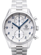 TAG Heuer Carrera Heritage Chronograph Silver Dial Bracelet