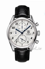 TAG Heuer Carrera Heritage Chronograph Silver Dial Leather