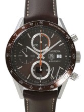 TAG Heuer Carrera Chronograph Brown Dial Brown Leather