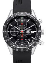 TAG Heuer Carrera Chronograph Black Dial Rubber