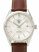 TAG Heuer Carrera Silver Dial Brown Leather