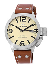 TW Steel Canteen Beige Dial Leather Strap TW Steel Canteen Beige Dial Leather Strap