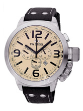 TW Steel Canteen Beige Dial Leather Strap TW Steel Canteen Beige Dial Leather Strap