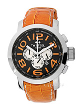TW Steel Grandeur Quartz Black Dial Croco Strap TW Steel Grandeur Quartz Black Dial Croco Strap