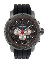 TW Steel Tech Black Dial Rubber Strap