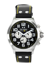 TW Steel F1 Pilot Black Dial Leather Strap