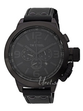 TW Steel Canteen Black Dial Leather Strap TW Steel Canteen Black Dial Leather Strap
