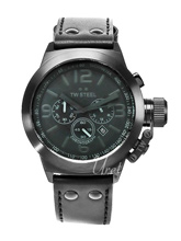 TW Steel Canteen Black Dial Leather Strap TW Steel Canteen Black Dial Leather Strap